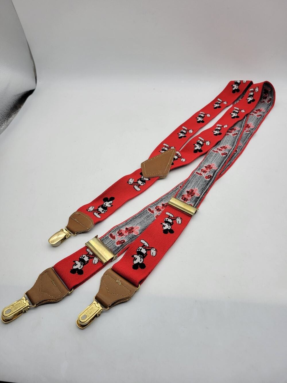 Vintage J.G. Hook Walt Disney Co. Mickey Mouse Suspenders Red Made In Germany